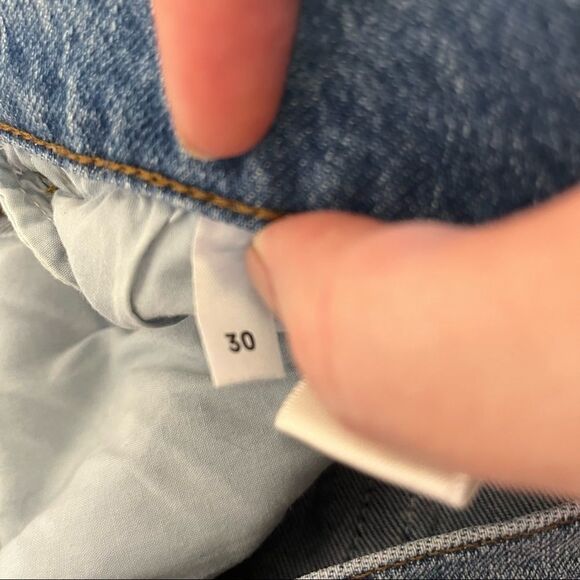 Reformation Jeans High Rise Straight Leg Button Fly Organic Cotton Size 30 - Picture 6 of 7